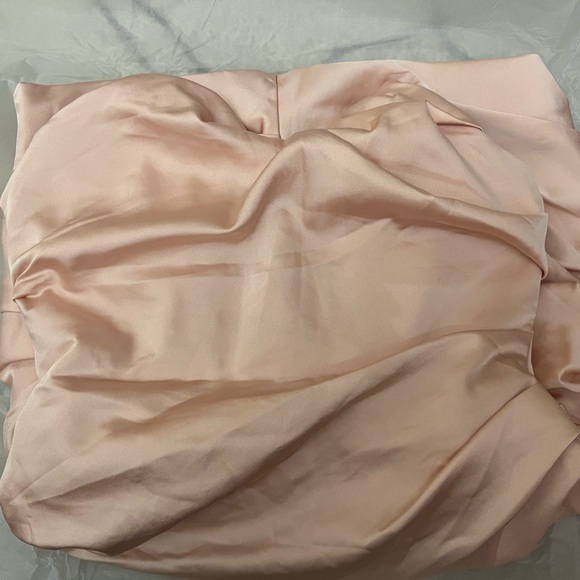 HOUSE OF CB 'Emanuela' Blush Pink Draped Ruched Mini Dress - Picture 4 of 9